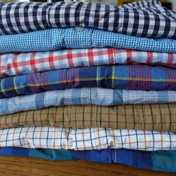 Lot of 8 J.Crew mens Tall Large L LT cotton casual workwear office shirts - Picture 1 of 16